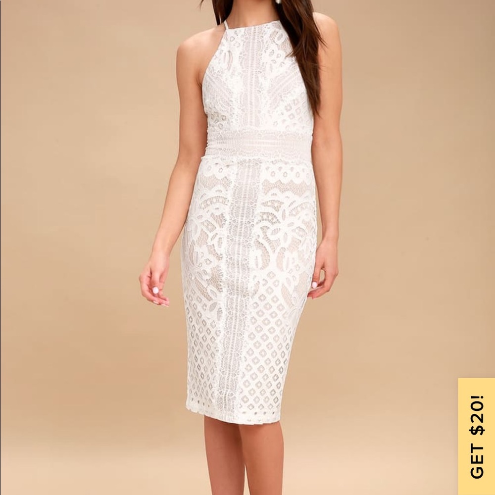 Bodycon Midi Dress, Lace from Lulu’s